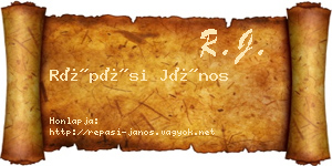 Répási János névjegykártya